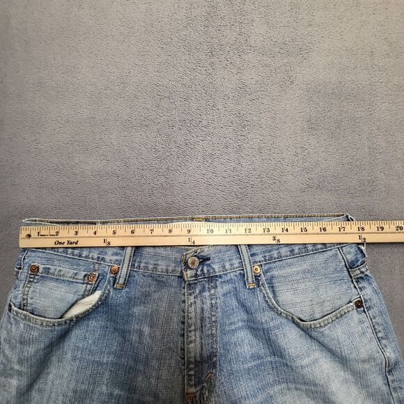 Levi's 569 Jeans Mens 35x31 Blue Denim Loose Straight Leg Distressed Thrashed - Picture 11 of 16